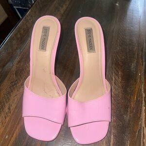 COPY - Steve Madden Pink heel Mules with Square Toe